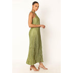 Petal & Pup Women'S Melody Plisse Halter Maxi Dress