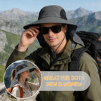 Sun Hat for Men Women with Neck Flap,UPF 50+ UV Protective Hiking Fishing Hats,Wide Brim Sun Hat for Women&Men