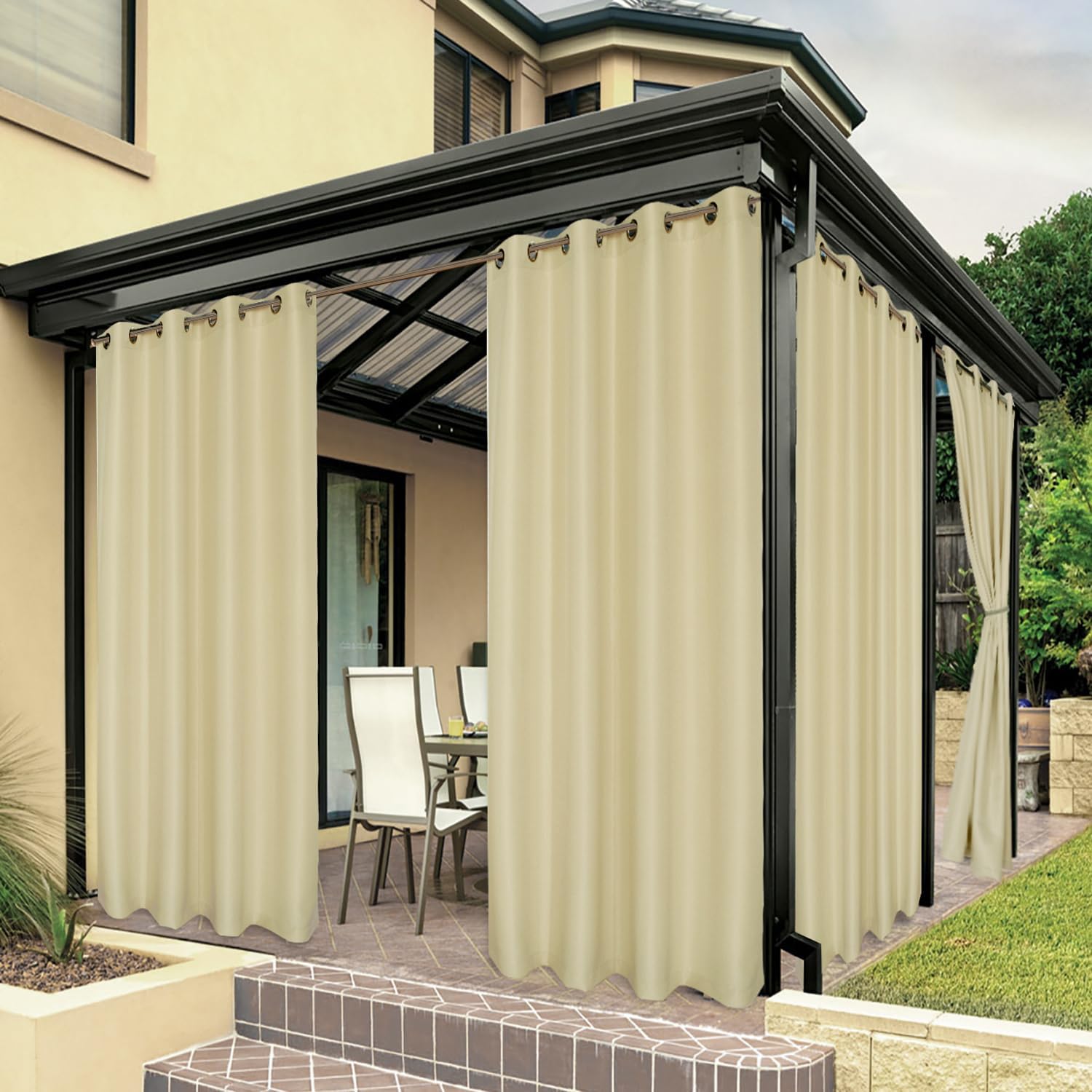 Bonzer Waterproof Outdoor Curtains For Patio