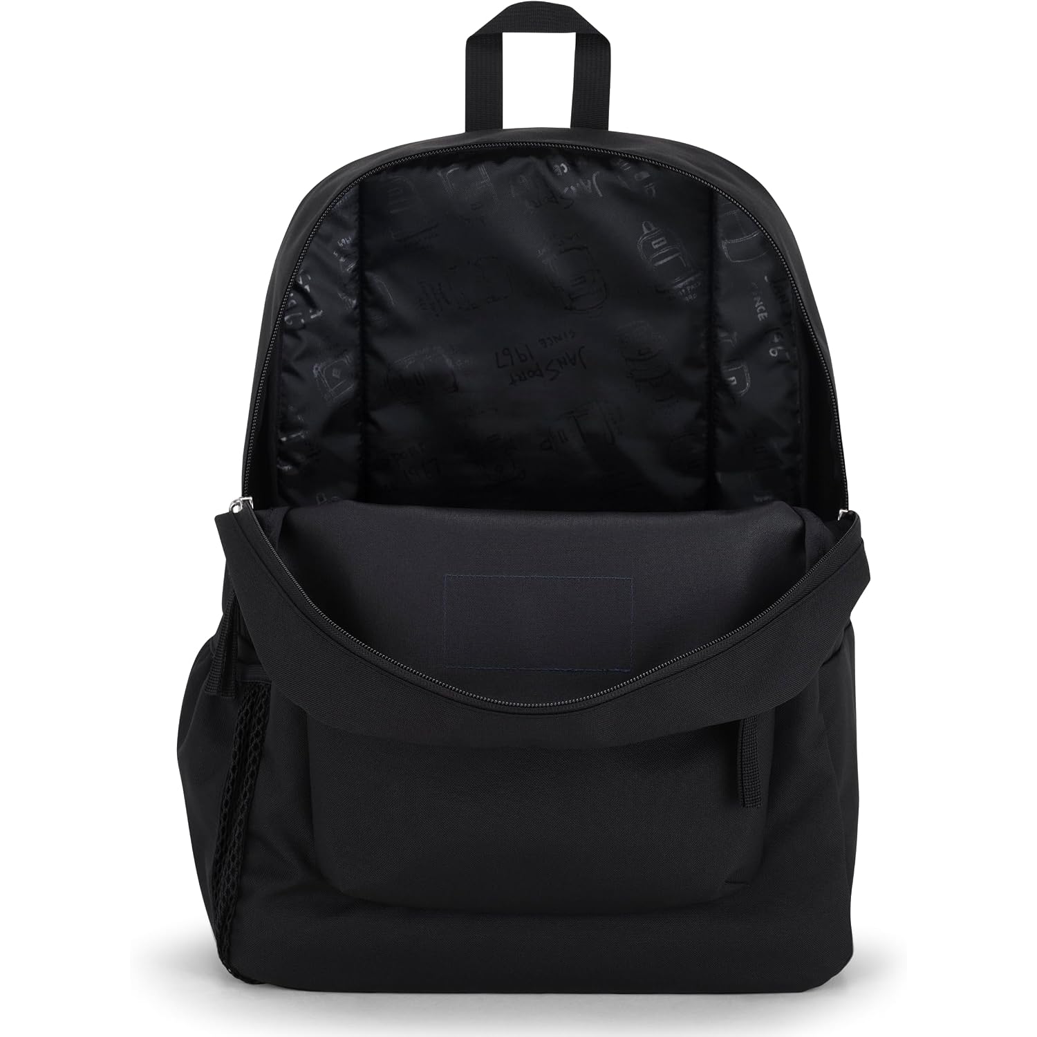 Jansport Cross Town Backpack 17" X 12.5" X 6" - Simple Bag For Everyone With 1 Main Compartment, Front Utility Pocket - Premium Class Accessories - Black
