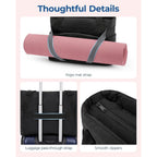 Bagsmart Tote Bag For Women With Zipper And Yoga Mat Straps Quilted Gym Tote For Travel, Work, Sport