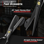 6.5-Inch Hair Cutting Scissors Set, 440C Stainless Steel Barber Shears With Japanese-Style Craftsmanship For Home Haircuts & Grooming