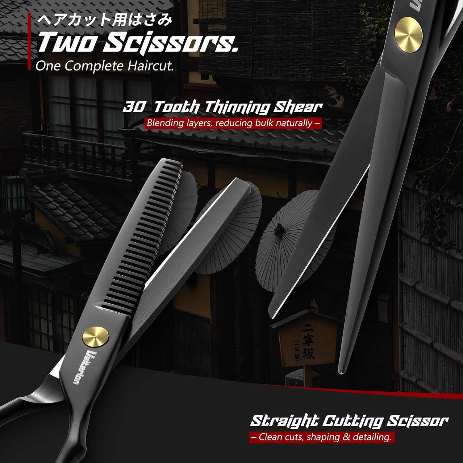 6.5-Inch Hair Cutting Scissors Set, 440C Stainless Steel Barber Shears With Japanese-Style Craftsmanship For Home Haircuts & Grooming