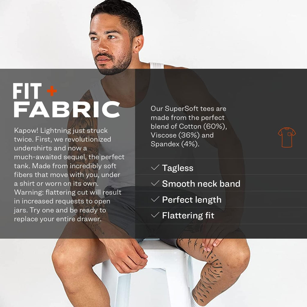 Pair Of Thieves Men Super Soft Tank Top | Undershirt For Men | Soft, Breathable, Cotton Blend Fabric | Layering & Daily Wear