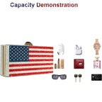 Women'S American Flag Rhinestone Crossbody Evening Purse - Patriotic Red White Blue Clutch Bag For National Celebrations Evening Bag Flag Purse
