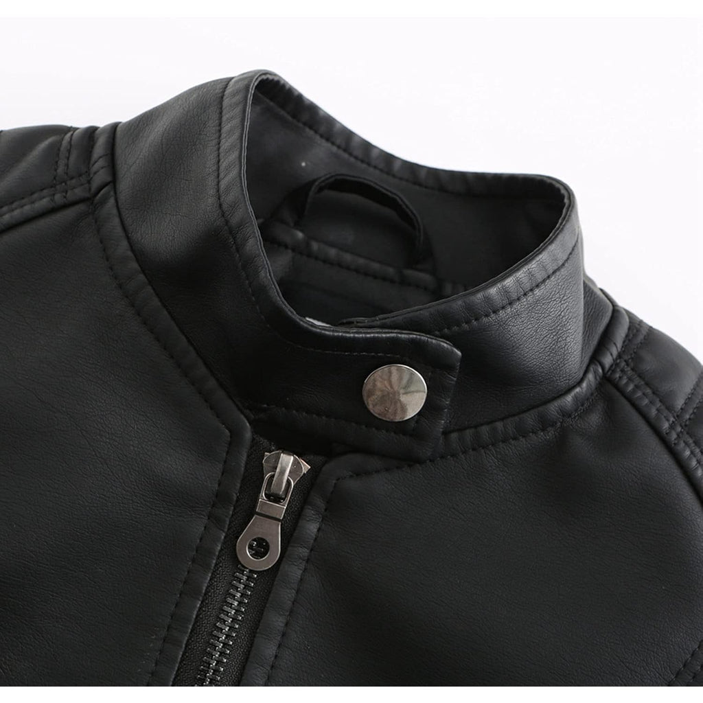 DEAR MODEL Faux Leather Jacket Women Bomber Jacket Women's Belted Motorcycle Jacket