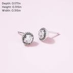 PANDORA Round Sparkle Stud Earrings - Classic Earrings for Women - Great Gift for Women - Made with Sterling Silver & Cubic Zirconia, With Gift Box