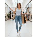 Tank Tops for Women Summer Tops Casual Button Down Shirts Loose Fit V Neck Sleeveless T Shirts