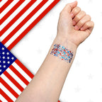 Patriotic Red White and Blue Body Glitter Stick,4th of July Accessories,Sparkling Face Hair Glitter for 4th of July Outfits Women Kids,American Flag Makeup for Independence Day 250 Anniversary