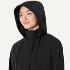 Amazon Essentials Women's Relaxed-Fit Lightweight Waterproof Long Hooded Rain Jacket