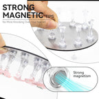 Nail Stands for Press On Nails Painting Display Practice, Powerful Magnetic Nail Tip Holders for Diy Design, Heart Nail Art Stand with 200 PCS Double-Sided Tapes Home Salon Use (Silver)