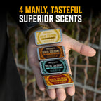 Viking Revolution 4 Pack Solid Cologne for Men - Men's Cologne Gift Set Including Coffee and Whiskey, Palo Santo, Sea Salt, Bourbon and Suede - Travel Size Gifts for Men (0.5 Oz each)