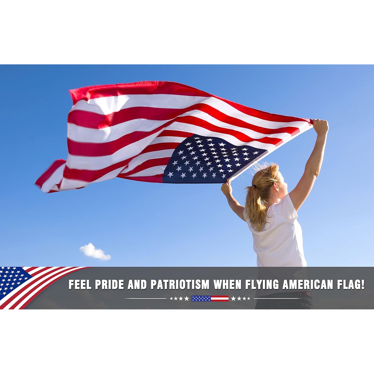 American Flag 3X5 Ft, 4Th Of July Decorations & 250Th Anniversary Flag. Bright American Flags For Outside With Brass Grommets For Outdoor Flying, Porch, Garden, Home Decor, Memorial Day, Flag Day, Veterans Day