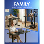Flexispot En1 One-Piece Standing Desk, Electric Adjustable With 4 Memory Presets, 176 Lbs Capacity, Stable & Quiet, Seamless Desktop For Home Office & Dual Monitors, 48"X24" Black
