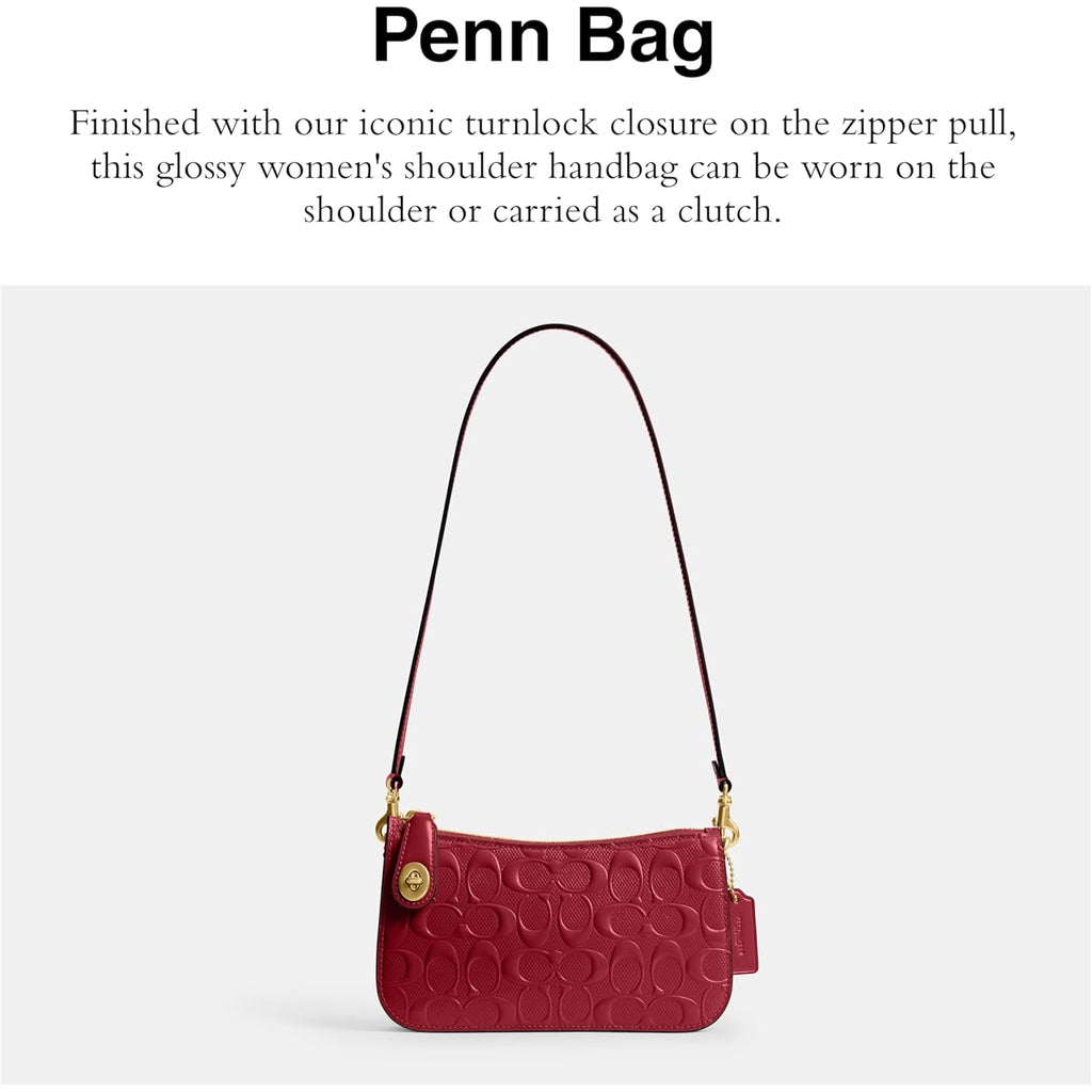 Coach Women's Patent Signature Leather Penn