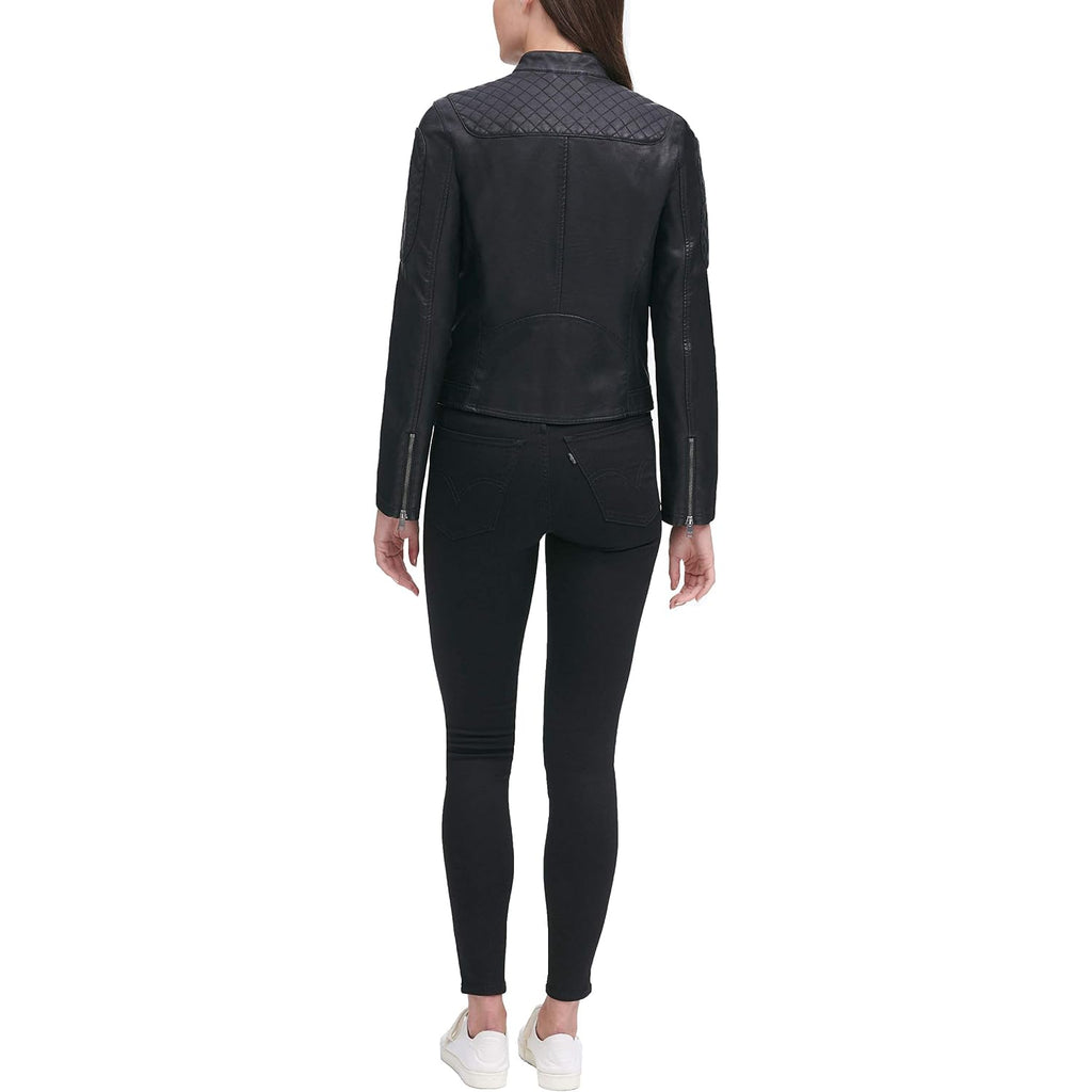 Levi'S Women'S Faux Leather Motocross Racer Jacket (Standard And Plus)