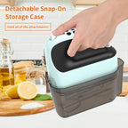 9-Speed Digital Hand Mixer Electric, 400W Powerful Dc Motor, Hand Mixer Electric Handheld With Snap-On Storage Case, 5 Stainless Steel Accessories, Beaters, Dough Hooks, Whisk(Ice Blue/Black)