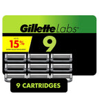 GilletteLabs Razor Blade Refills, Ultimate Precision Trimmer, 5 Bladed Refills, Compatible with Exfoliating Bar and Heated Razors, 9 Count
