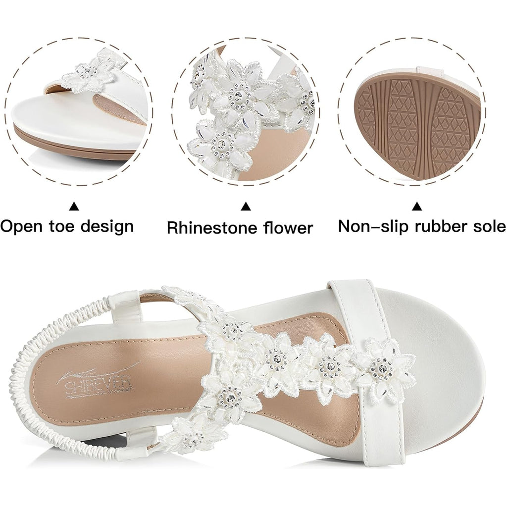 Shibever Wedge Sandals For Women Dressy: Summer Platform Comfortable Low Wedges Womens Sandal