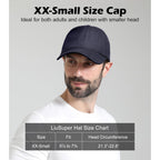 LiuSuper Hats for Small Heads Men, Petite Baseball Caps for Women, XXS Adjustable Trucker Hat Dad Hat(21.3"-22.8", 54cm-58cm)
