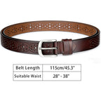 Eohak Women's Leather Belts Hollow-Out Belts Adjustable City Waist-Belt with Pin Buckle for Jeans Dresses