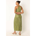 Petal & Pup Women'S Melody Plisse Halter Maxi Dress
