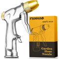 Fanhao Upgraded Garden Hose Nozzle Sprayer, 100% Heavy Duty Metal Handheld Water Nozzle High Pressure In 4 Spraying Modes For Watering Plants And Lawn, Car Washing, Patio And Pet