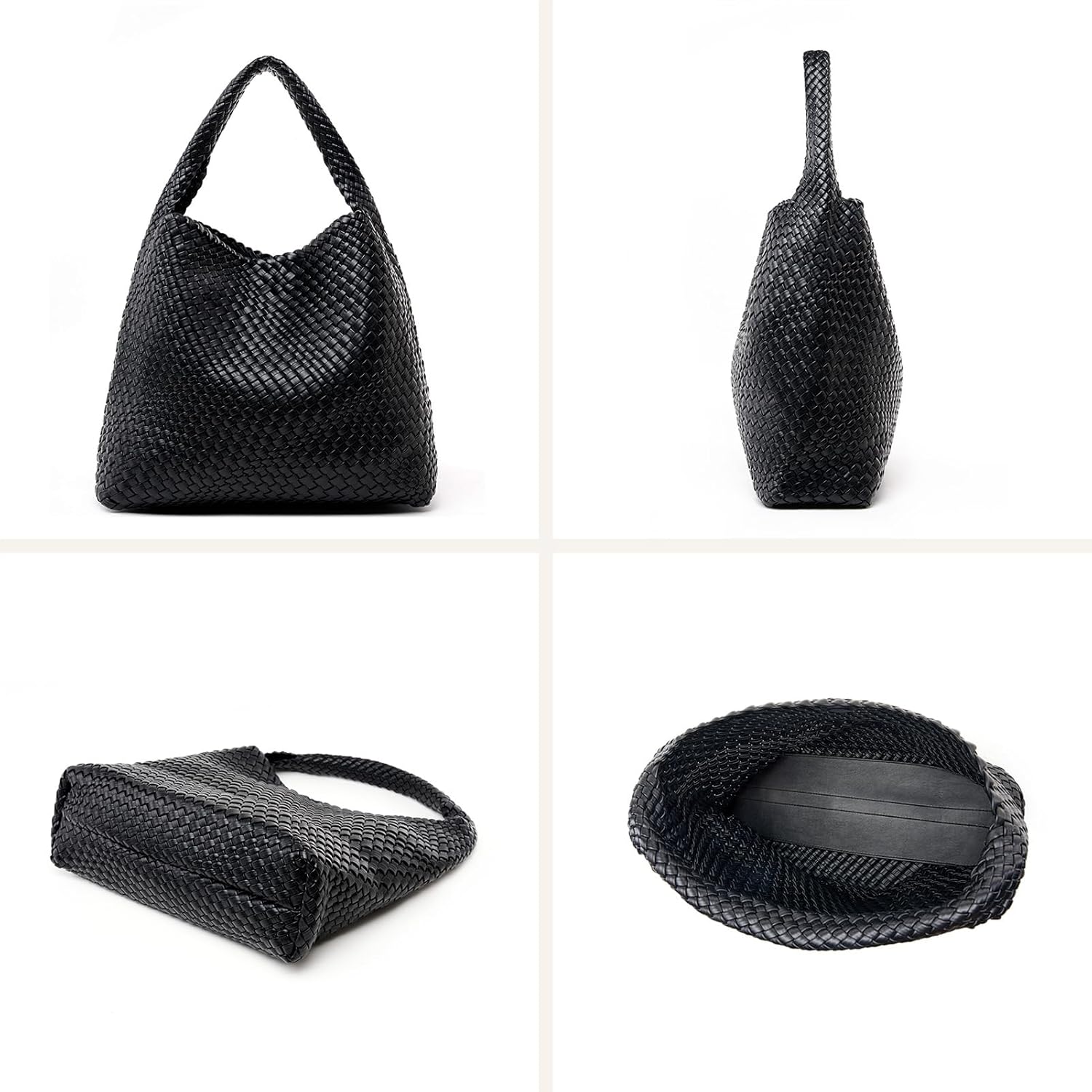 MELOLILA Large Woven Tote Bag for Women Weave Purse Woven Leather Handbag