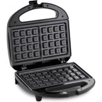 Elite Gourmet Maxi-Matic Electric Nonstick Belgian Waffle Iron Snack Maker Machine, Breakfast, Sandwiches, Compact & Portable, 2 Slice, Black