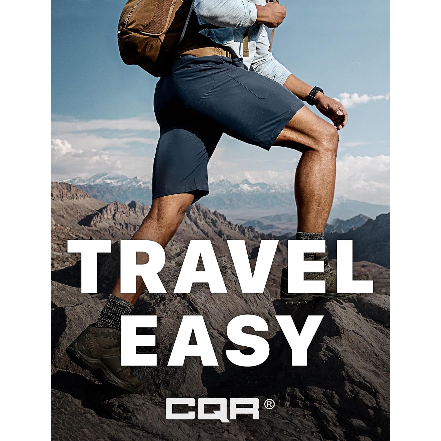 Cqr Men'S Quick Dry Stretch Hiking Cargo Shorts, Lightweight Water Resistant Tactical Casual, Golf & Outdoor With Pockets