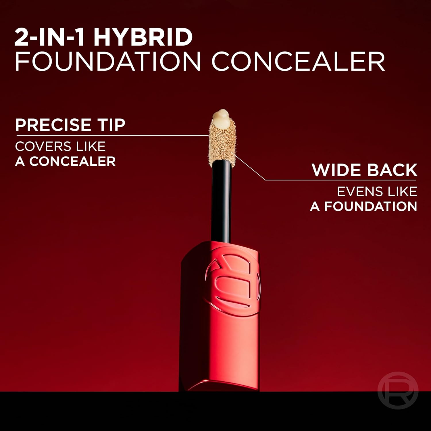 L'Oreal Paris Infallible Skin Ink 2-in-1 Foundation Concealer Hybrid Face Makeup, up to 48HR Transfer-Resistant with Medium Coverage, 80 Light Warm