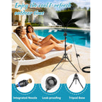 Standing Misters For Outside Patio, Adjustable Height 5.25Ft Misting System For Cooling Outdoor, Portable Water Mister With 26.5Ft Misting Line For Garden, Backyard,Bbq Party Pool Water Playing