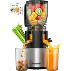 Godspeeds Juicer Machines with 5.8" Large Feed Chute, Slow Masticating Cold Press Juicer for Whole Fruits & Vegetables, Easy to Clean Design, High Juice Yield Home Juicer for Daily Wellness