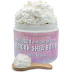 Ra Cosmetics Whipped African Shea Butter With Cotton Candy – 100% Whipped Shea Body Butter From Ghana – Moisturizing Natural Skincare For Dry Skin, Hair, Scalp – Nourishes, Softens & Hydrates – 12Oz