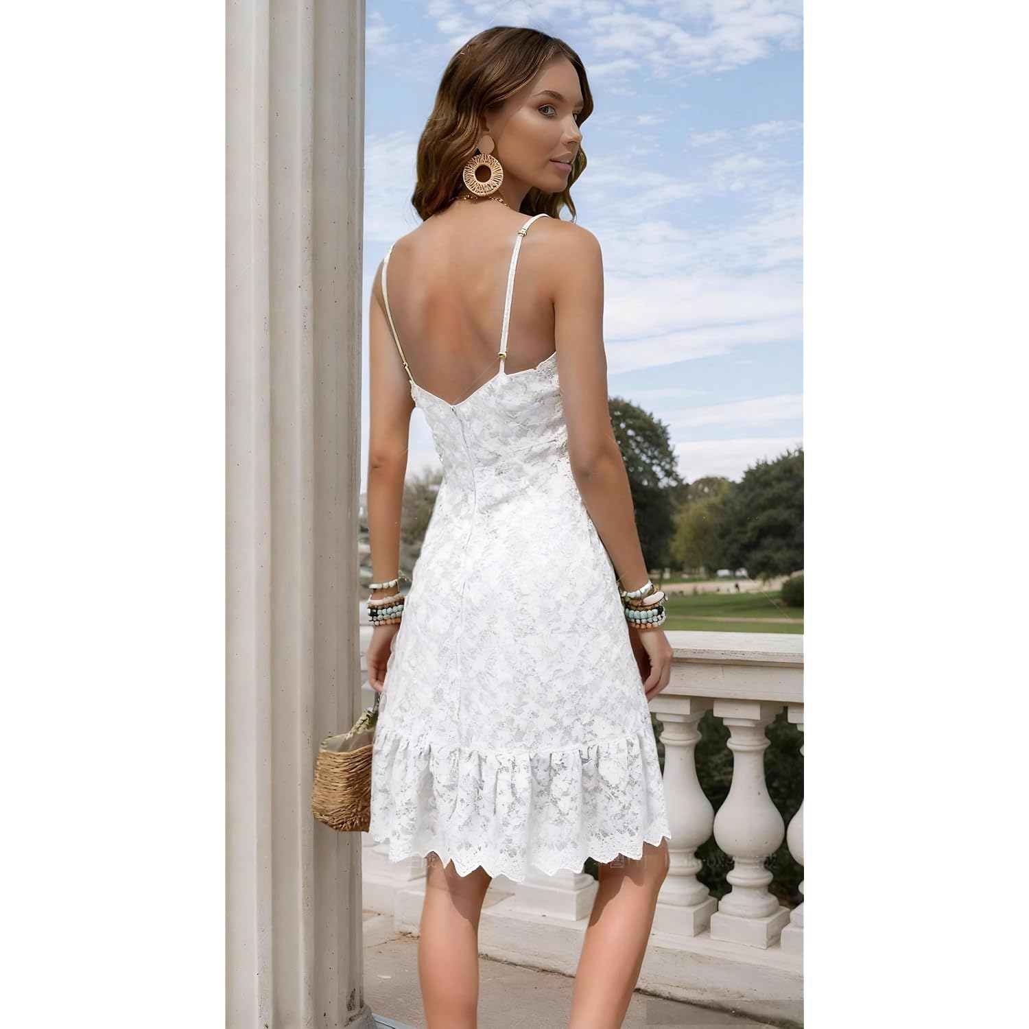 Women'S Sleeveless Spaghetti Strap V Neck A Line Flowy Cami Dress 2026 Beach Swing Casual Sundress