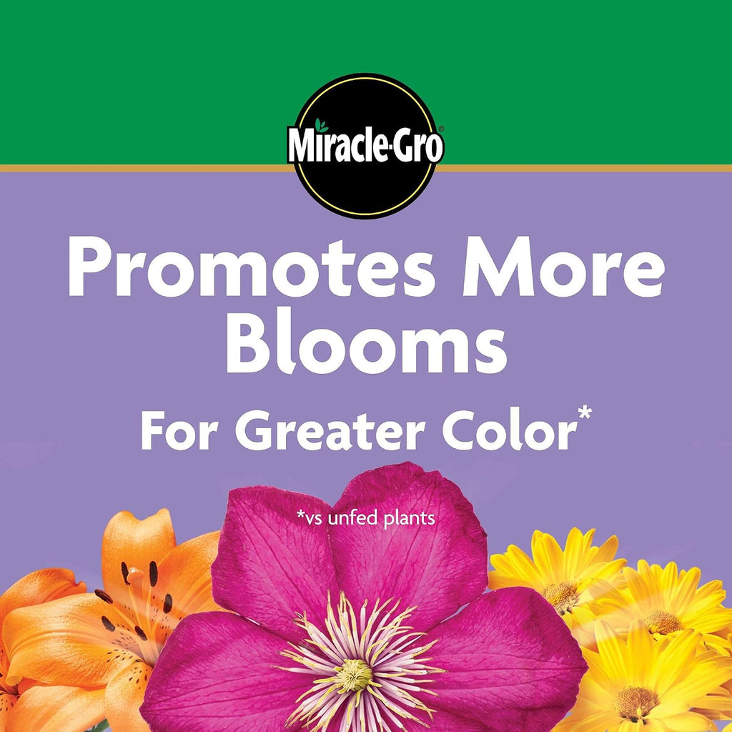 Miracle-Gro Water Soluble Bloom Booster Flower Food 4 Lb | Plant Fertilizer For Annual & Perennial Flowers, In-Ground & Container Roses, Hydrangeas, Hibiscus, 10-52-10 Npk