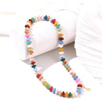 Colorful Beaded Necklace for Women Unique Resin Beads Choker Necklaces Boho Statement Chunky Necklace Summer Vacation Jewelry