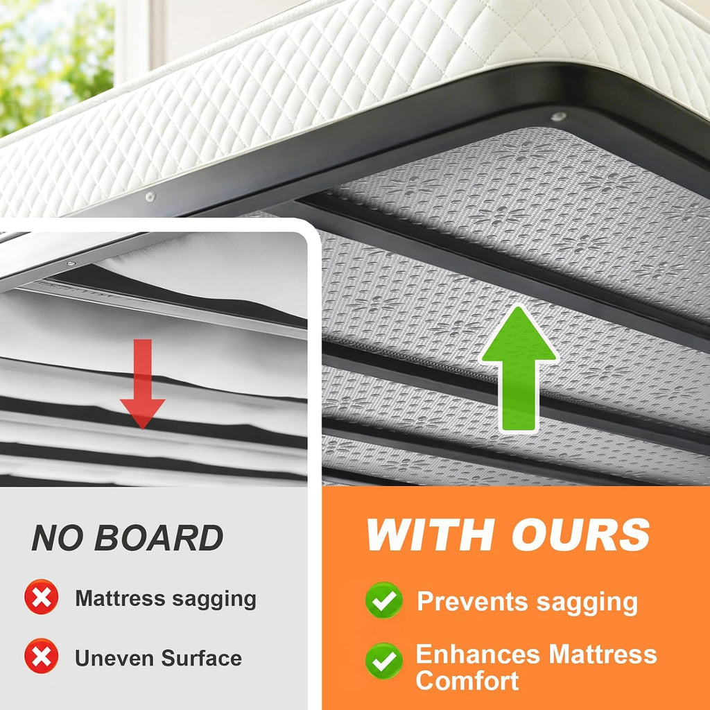 Laveve Heavy Duty 10Mm Bunkie Board Queen Size 60'' X 80'', Breathable Bed Support Board To Prevent Sagging Mattress, With Anti-Slip Dots, Fits Metal Bed Frames, Slatted Frames, And Sofa Beds