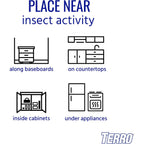 Terro Ant & Roach Bait, 4-Pack, Indoor Ant Killer And Roach Killer | Pre-Filled Dual Bait Stations Attract And Kill Ants, Roaches, And Silverfish, Ready-To-Use Indoor Bait With Twist Tab, T360