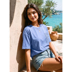 Dokotoo Womens Tops Cute Lace Summer Short Sleeve 2026 Oversized Casual T Shirts Lace Pockets