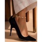 RLMOON Gold Silver Anklets for Women CZ Ankle Bracelet 14K Gold Plated Waterproof Layered Stackable Tennis Dot Chain Anklet Trendy Summer Beach Foot Jewelry
