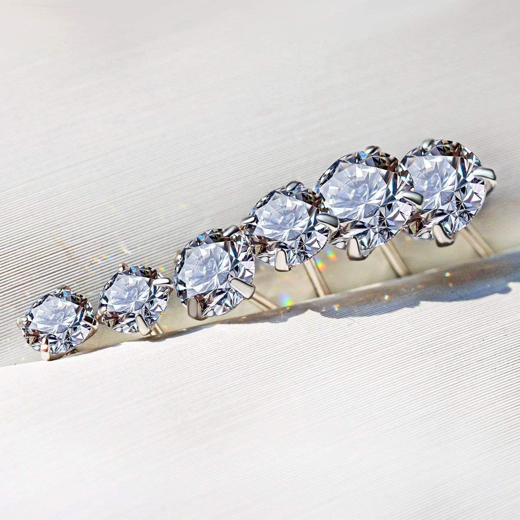 925 Sterling Silver Earrings, Cubic Zirconia Stud Earrings, Diamond Stud Earrings for Women