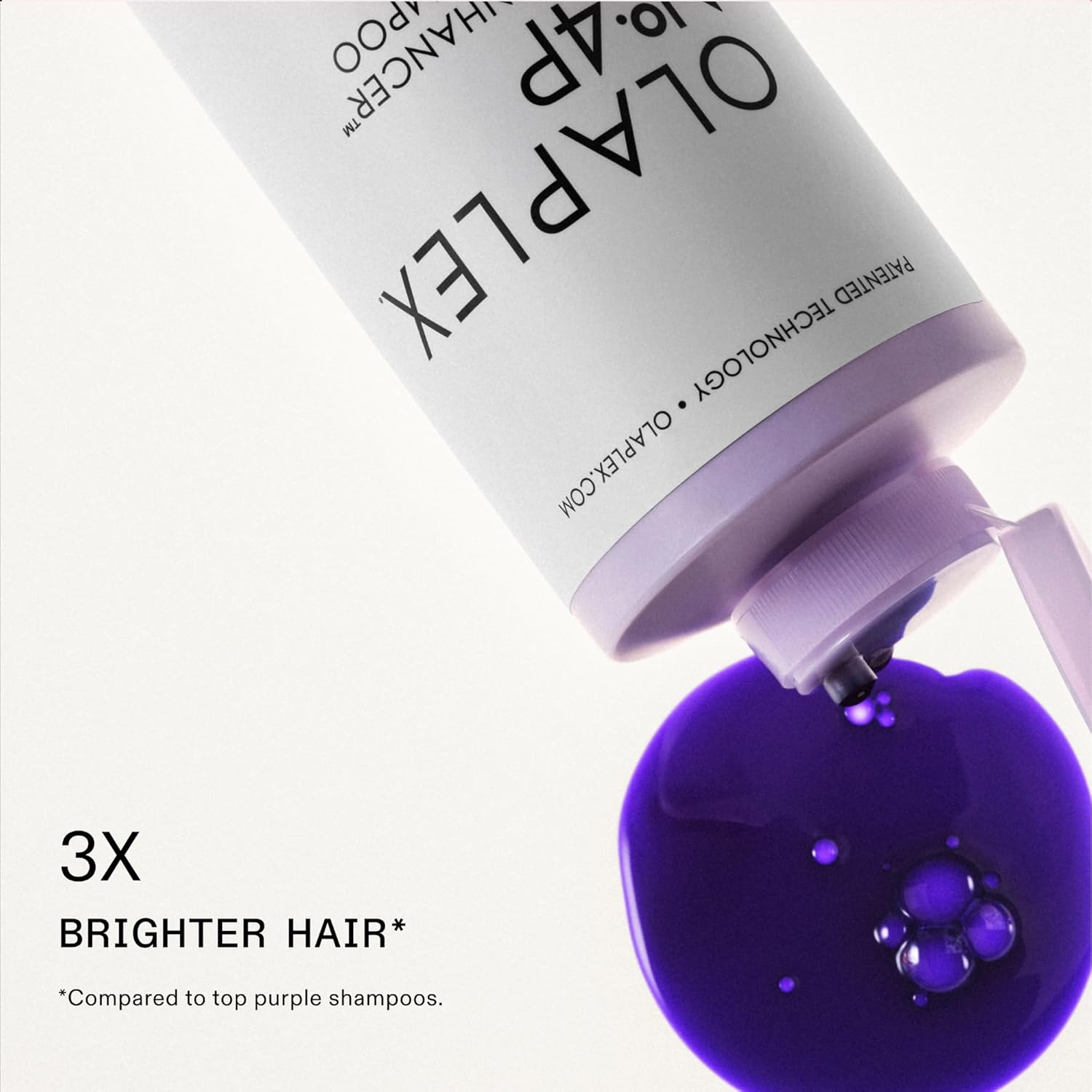 Olaplex Nº.4P Blonde Enhancer Purple Toning Shampoo: Neutralizes Brassiness & Strengthen | Repairs Damages & Hydrates Hair | For Coily, Curly, Straight, and Wavy