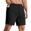 Coofandy Mens Golf Shorts 7" Inseam Lightweight Quick Dry Shorts Elastic Waistband With 3 Pockets Upf50