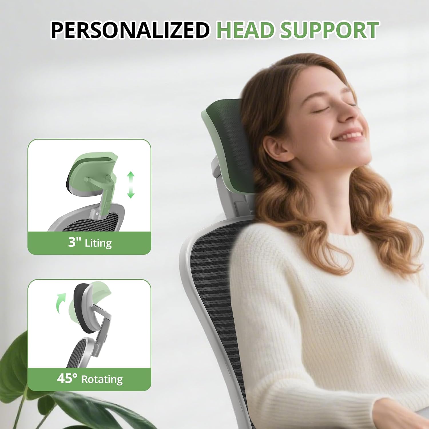 Office Chair Ergonomic Desk Chair, 330Lbs Capacity, High Back Computer Chair For Long Hours Comfortable, Rolling Swivel Executive Task Chair For Home Office With Flip-Up Armrests, Black