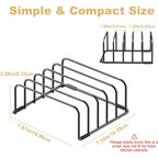 Cutting Board Organizer And Baking Sheet Rack, [2-Pack] Black Heavy Duty Metal Cookie Sheet Organizer For Cutting Board Storage & Plate Holder For Cabinet, Tray Dividers For Cabinets