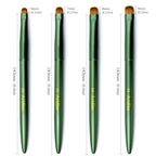 4pcs Matte Green Metal French Nail Brush | Professional French Tip Brush | Nail Clean Up Brush (#10,#12,#14,#16) (Matte Green)