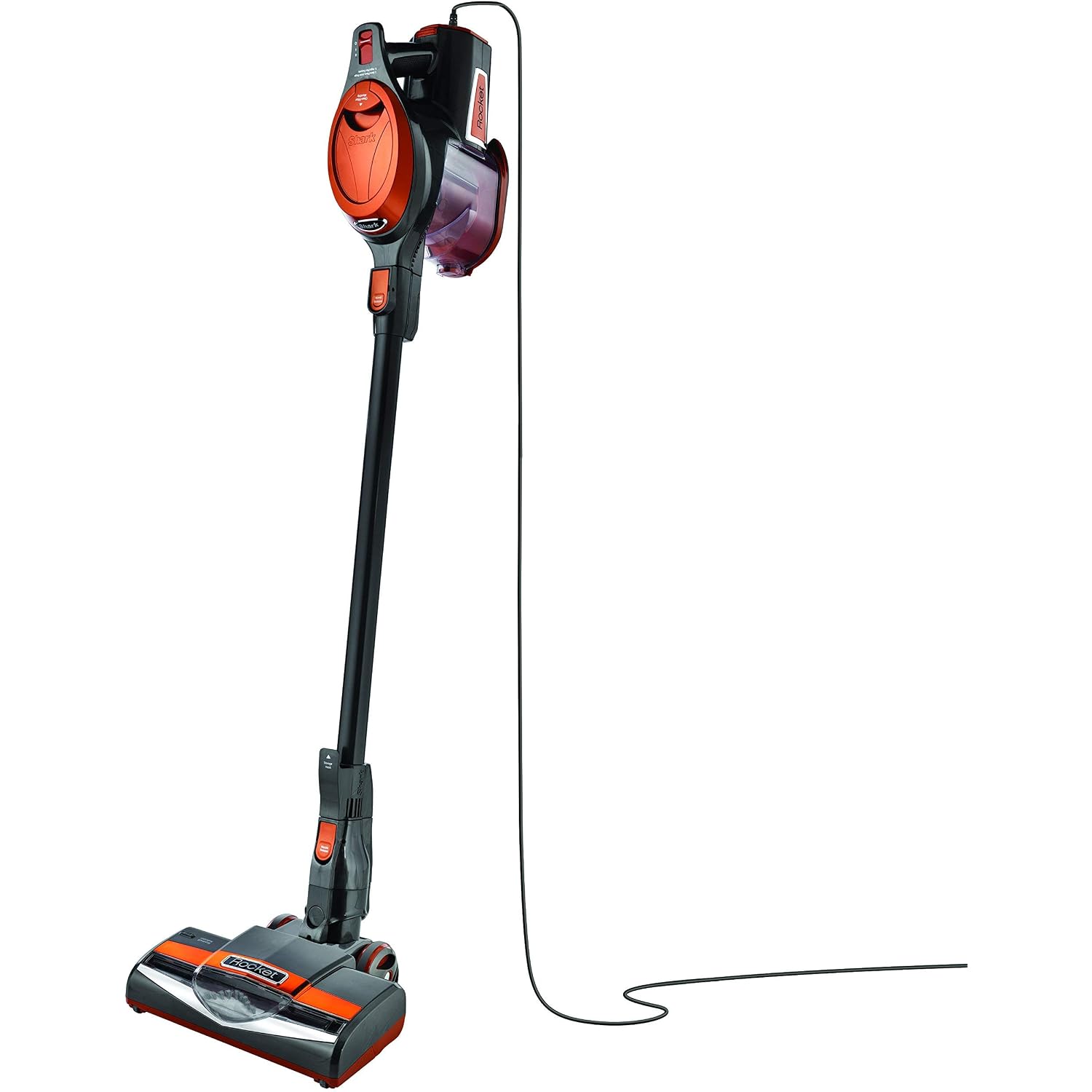 Shark Rocket Hv302 Ultra-Light Corded Bagless Vacuum For Carpet And Hard Floor Cleaning With Swivel Steering, Orange (Renewed)
