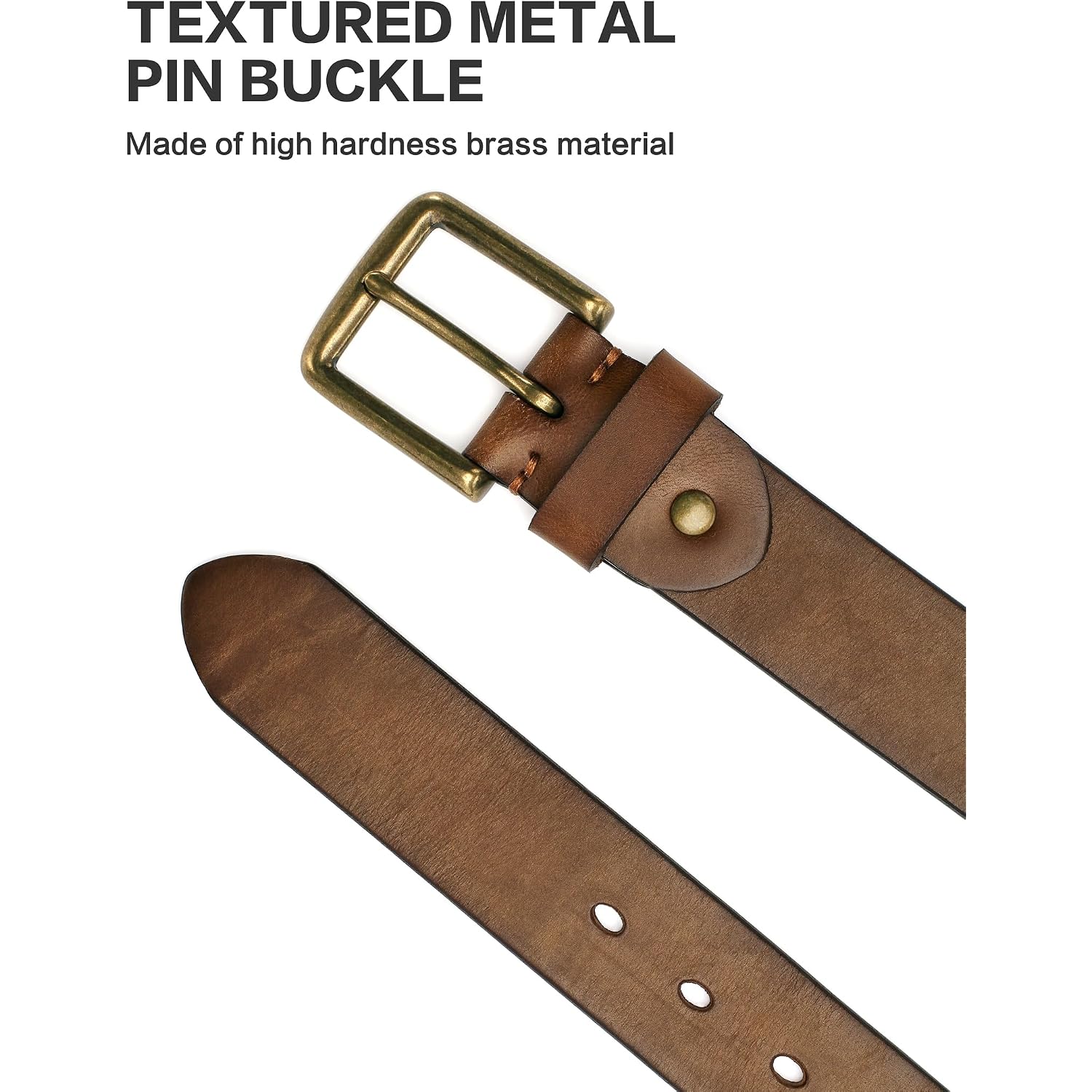 Thicken Full Grain Leather Mens Belt Heavy Duty Mens Work Belt Mens Belt High Hardness Buckle Packed In Gift Box