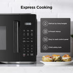 Black+Decker Em9P02P9 Countertop Microwave Oven, 0.9 Cu Ft, 900W With 6 One-Touch Presets, Express Cooking, 10 Power Levels, And Child Safety Lock, Black